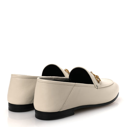 Gucci Lambskin Womens Brixton Horsebit Loafers 38 Mystic White 5 of 12