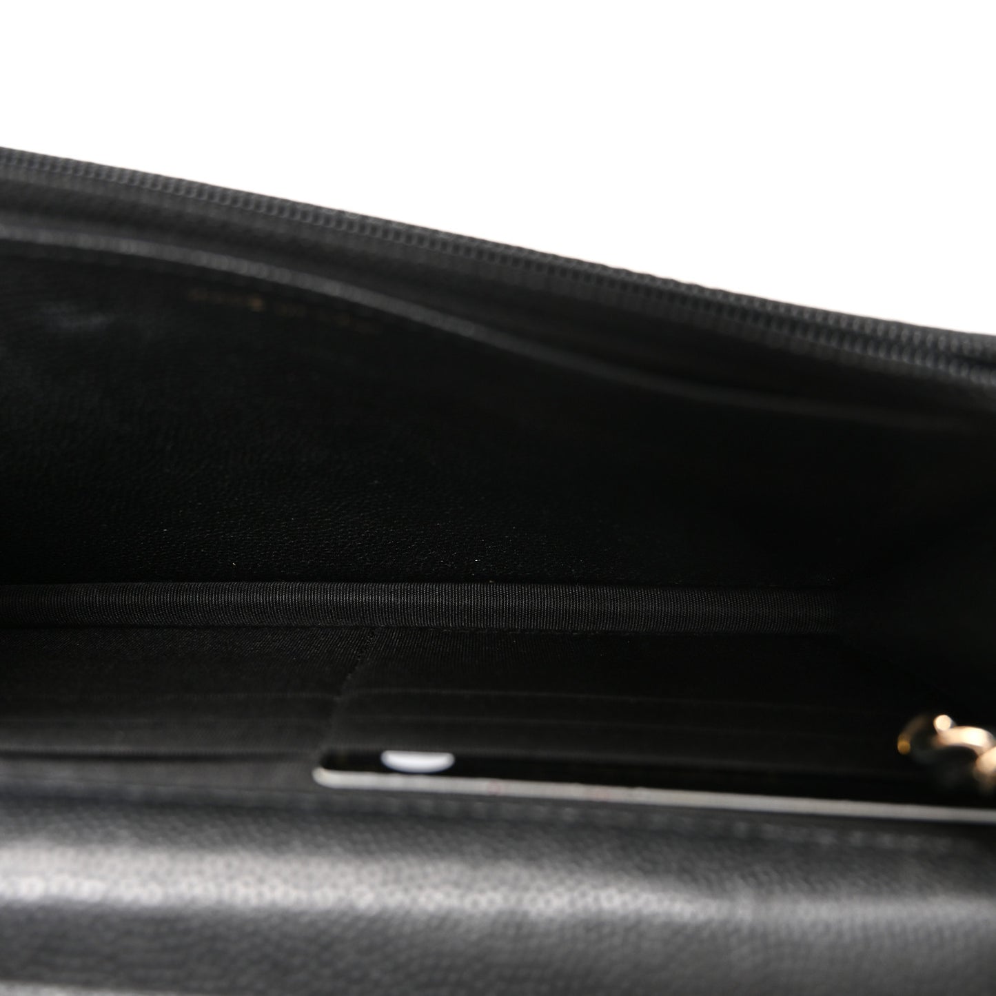 Caviar Camellia Embossed Wallet On Chain WOC Black