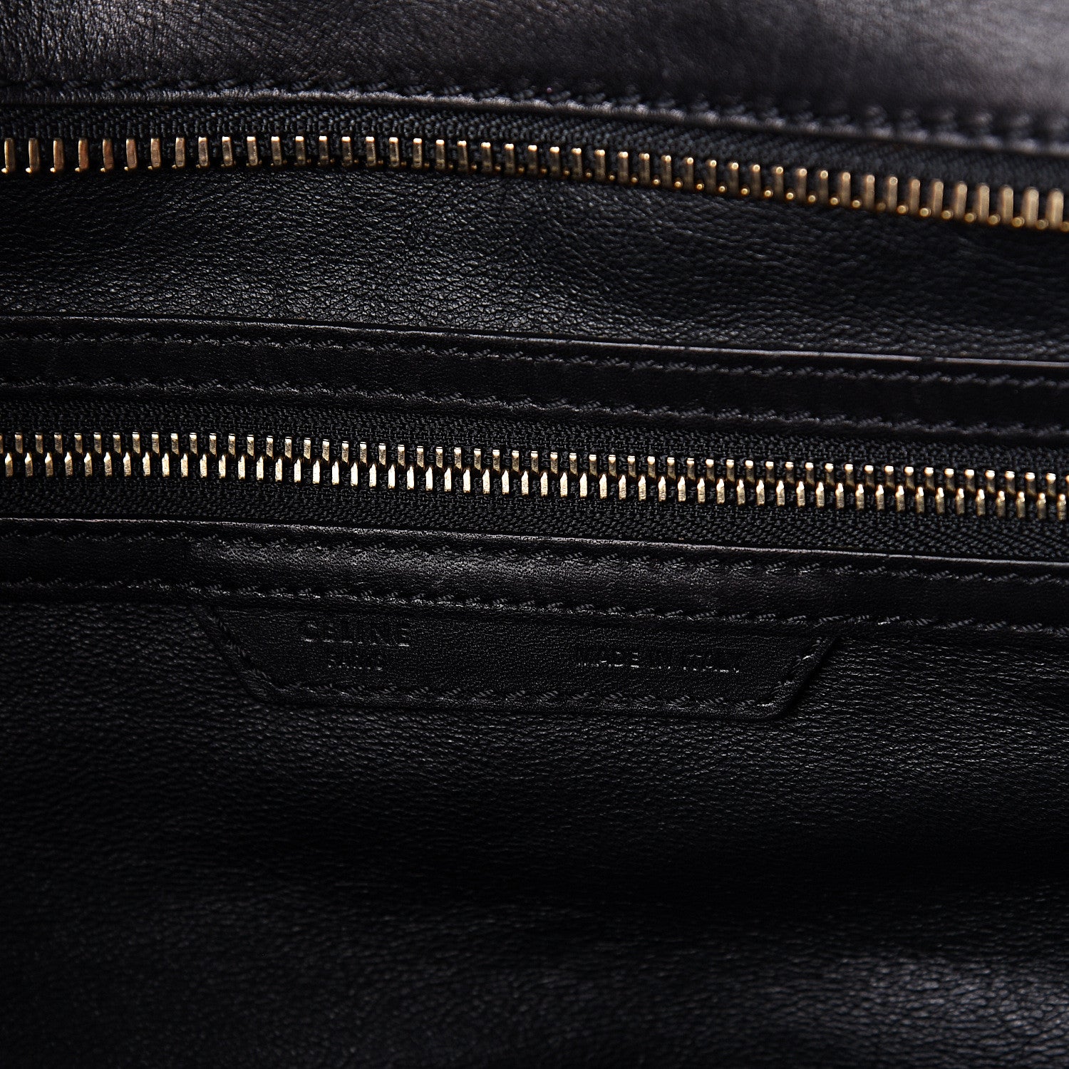 Celine Smooth Calfskin Linen Mini Bi-Color Luggage Natural Black 6 of 11