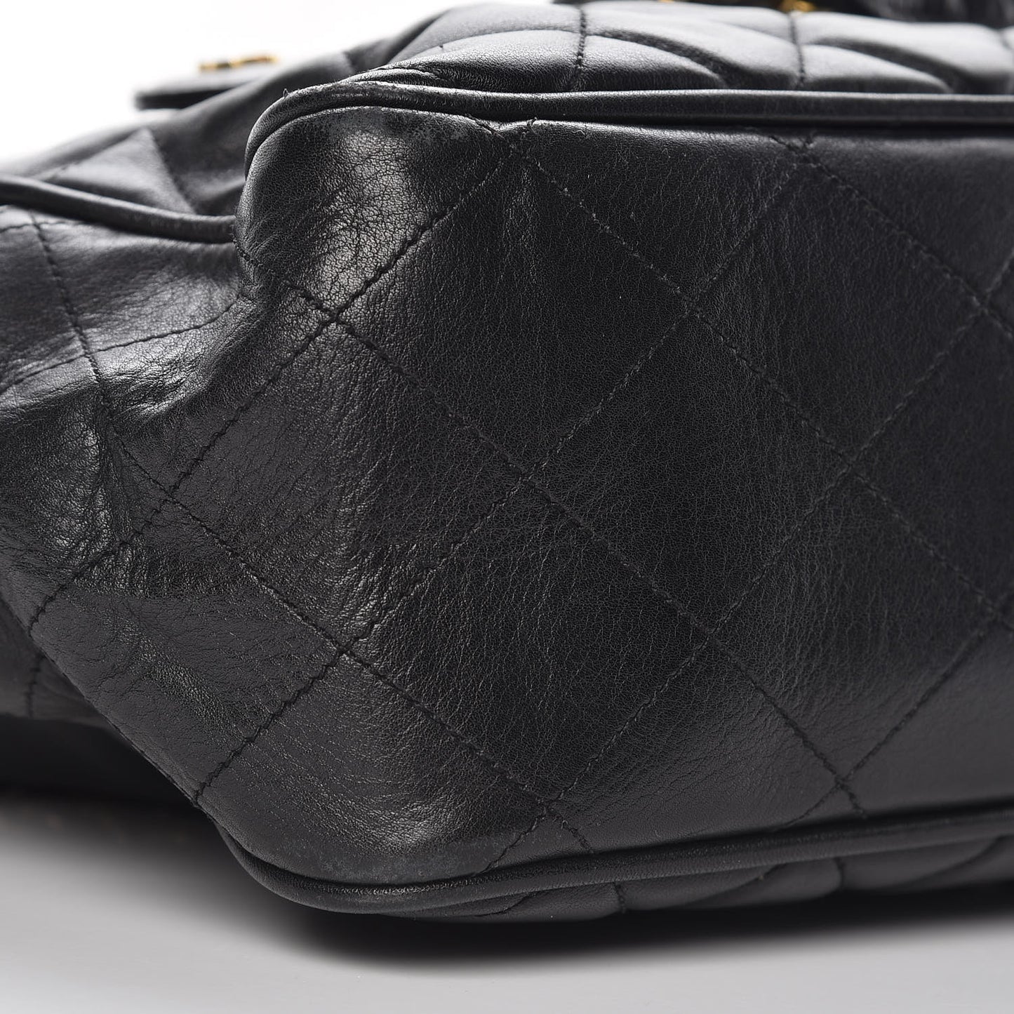 Lambskin Shopping Tote Black