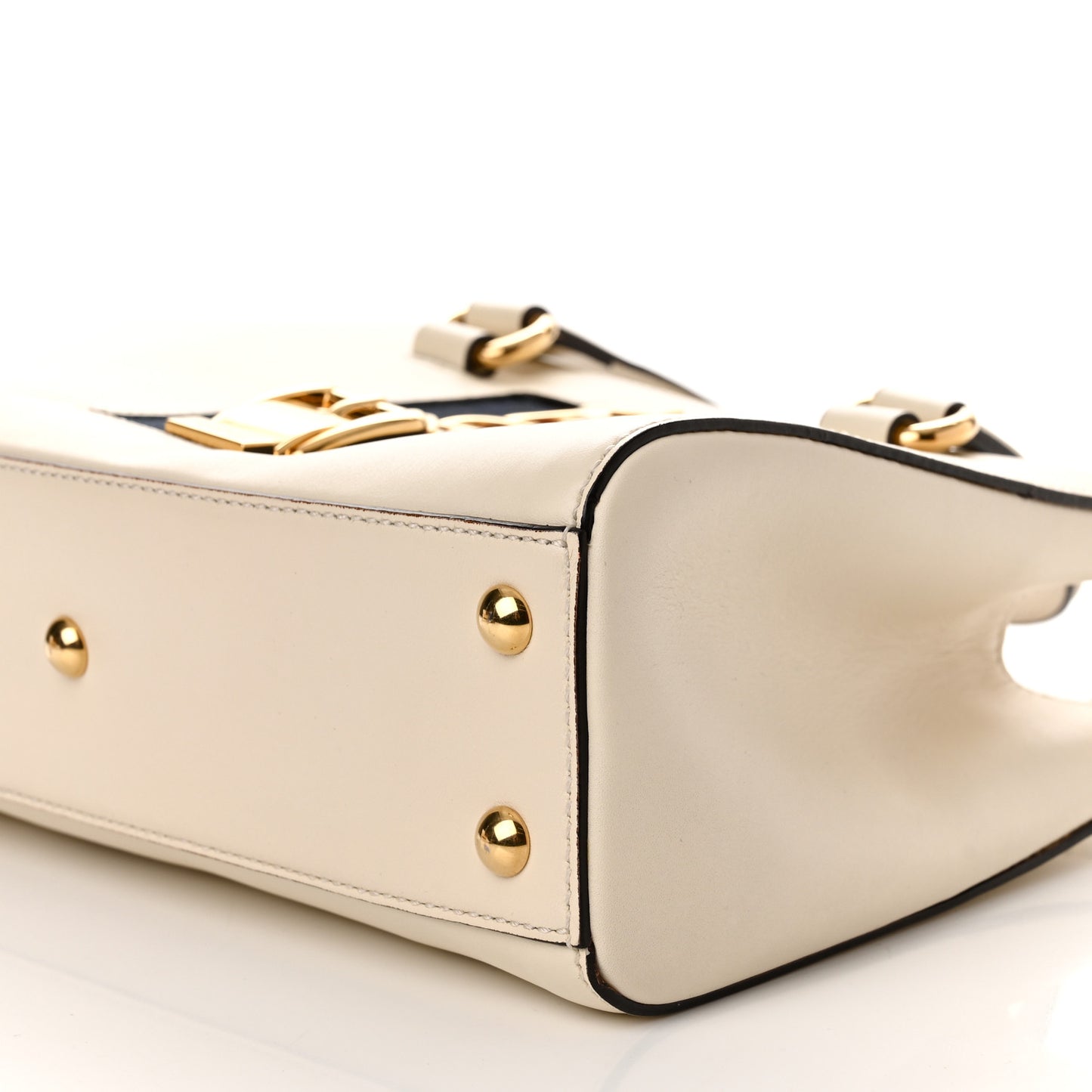 Calfskin Medium Sylvie Top Handle Tote White