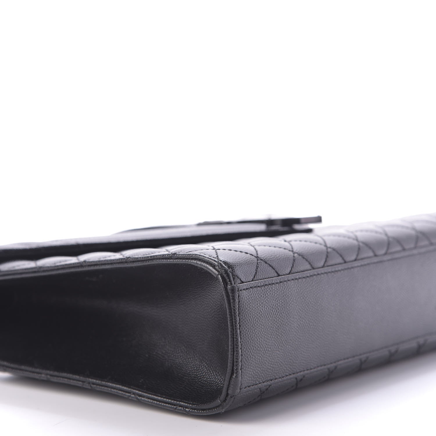 Saint Laurent Grain De Poudre Large Tri-Quilt Monogram Satchel Black 6 of 8