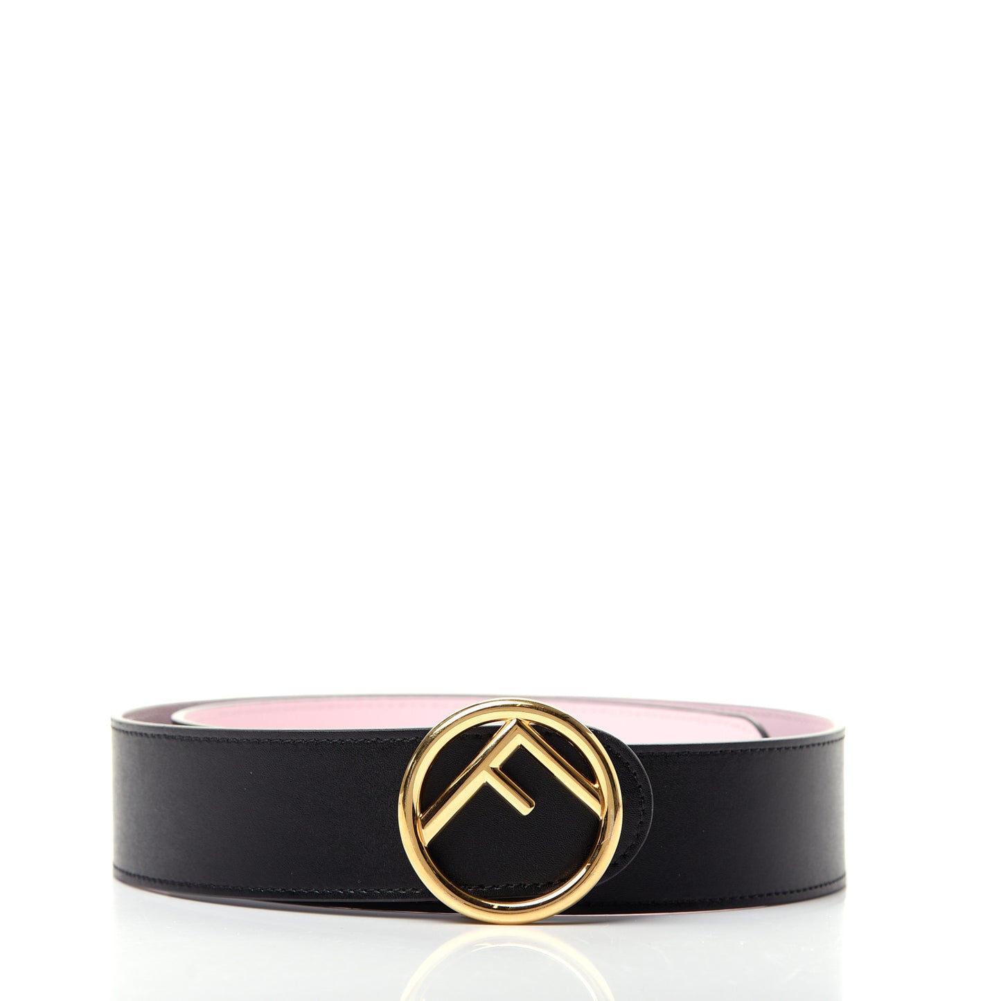Vitello Liberty F is Fendi Bi-Color Reversible Belt 85 34 Black Peonia
