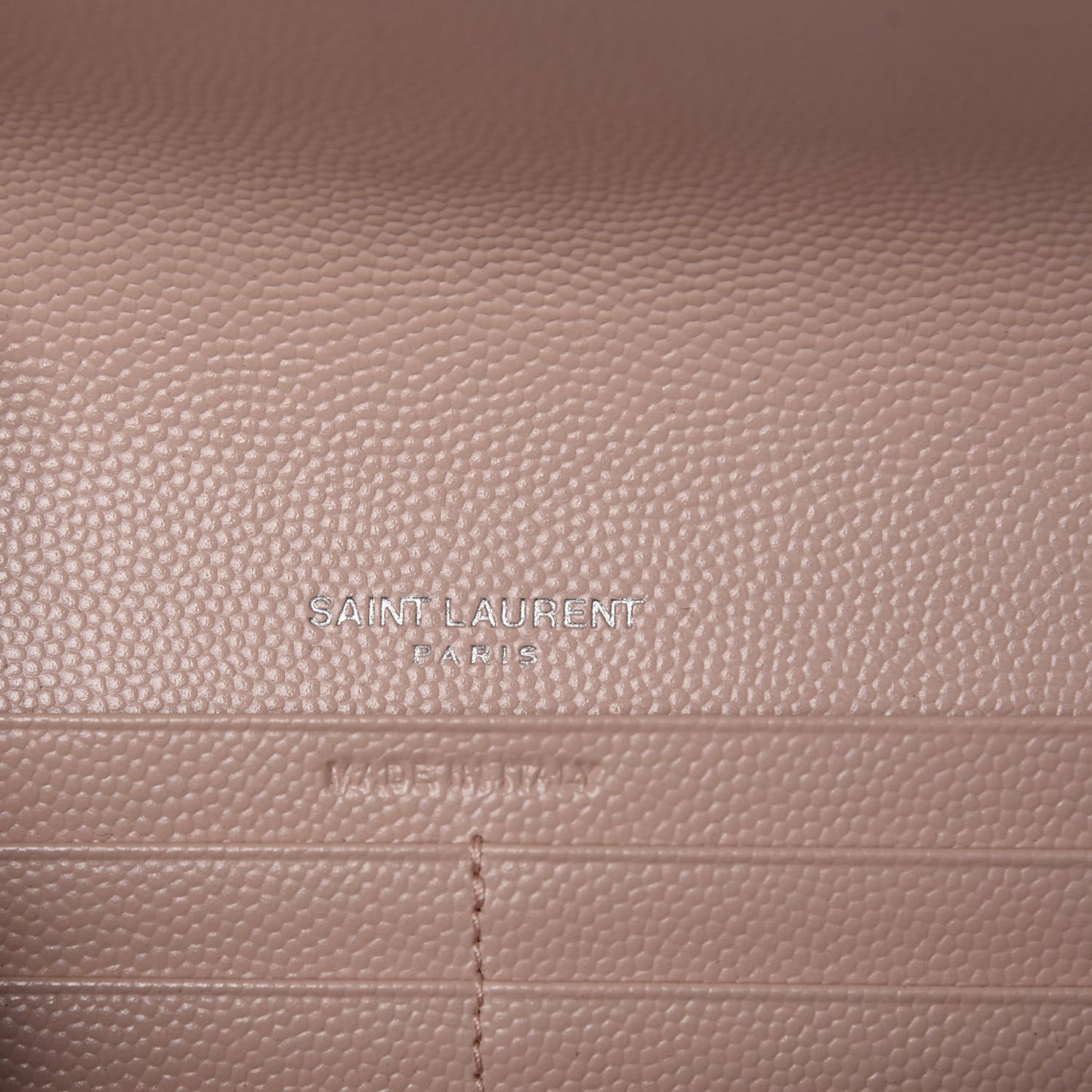Grain De Poudre Matelasse Chevron Monogram Flap Wallet Pale Pink