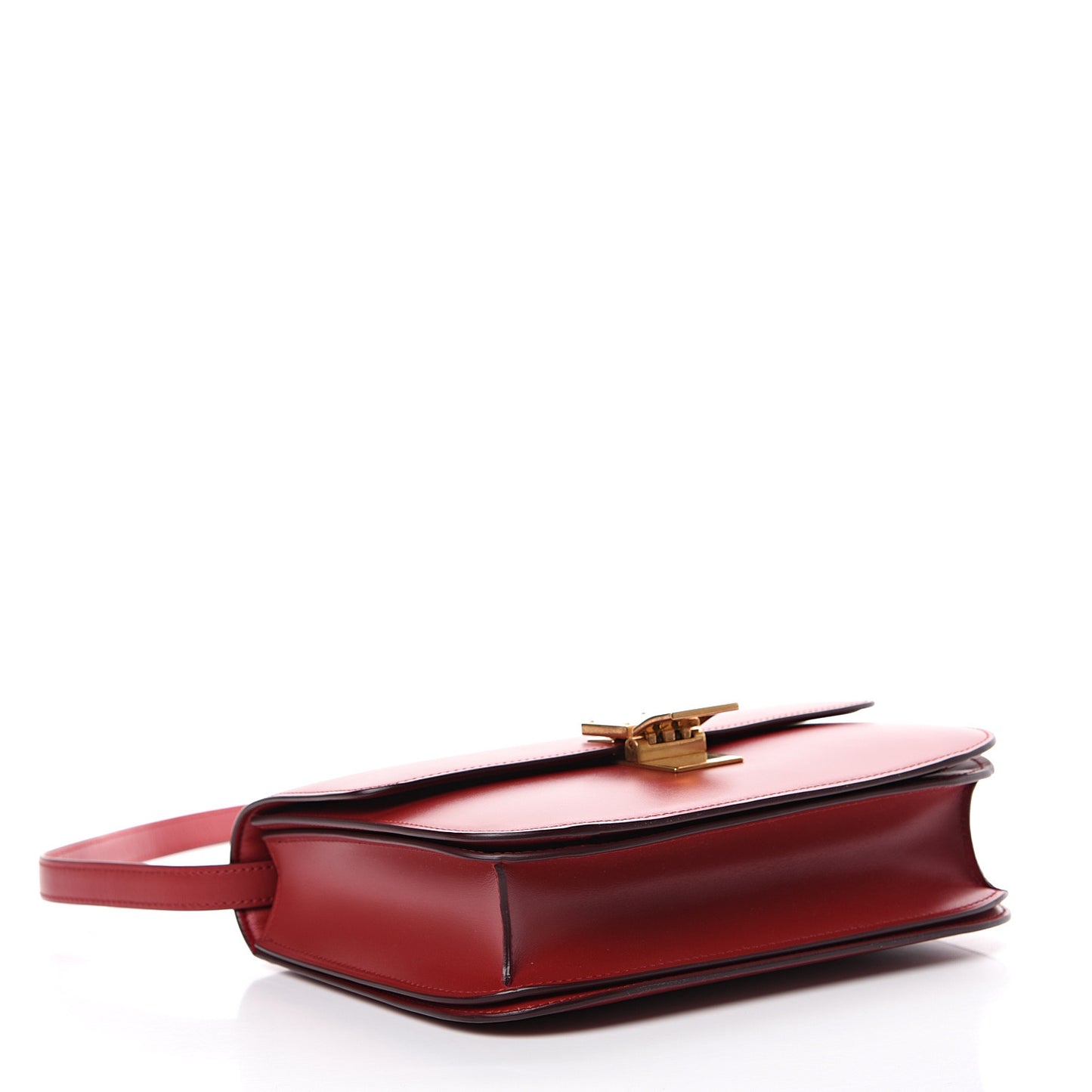 Box Calfskin Medium Classic Box Flap Bag Red