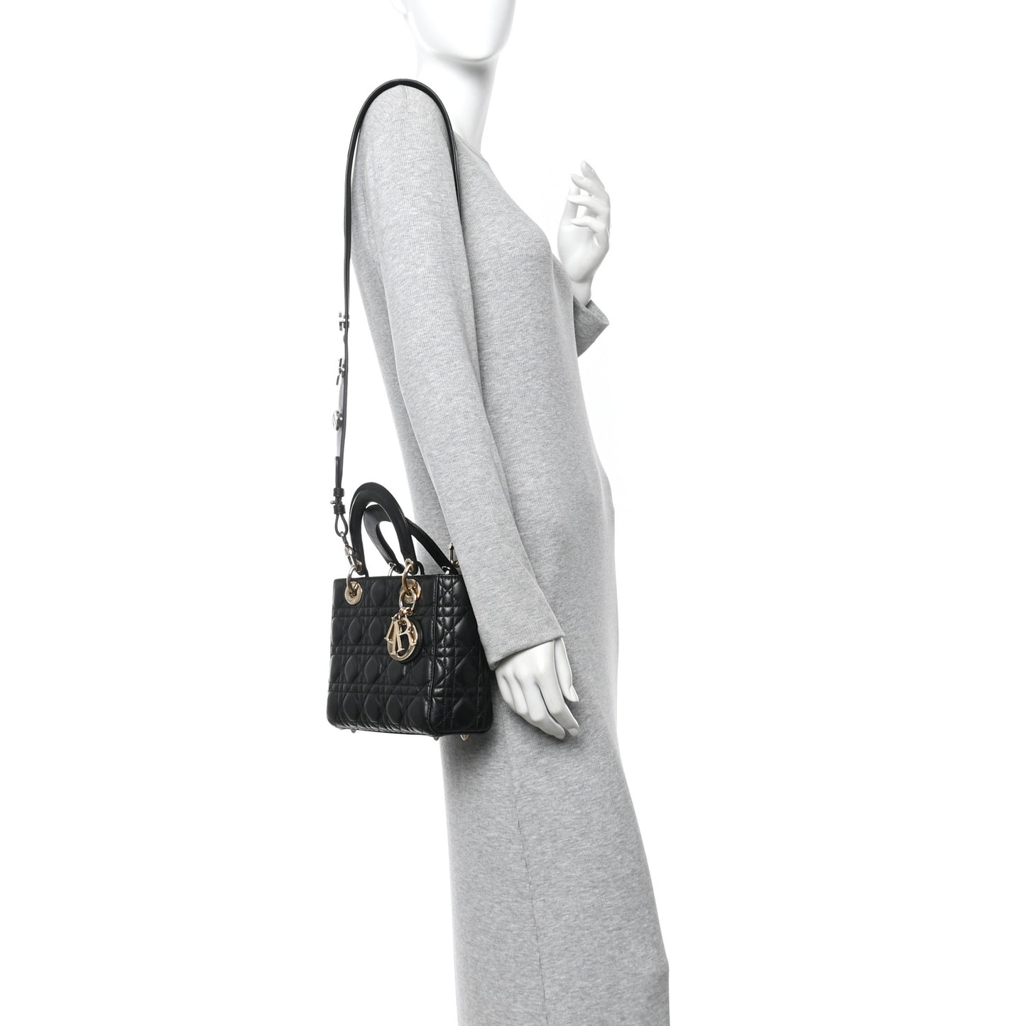 Lambskin Cannage Small My ABCDior Lady Dior Black