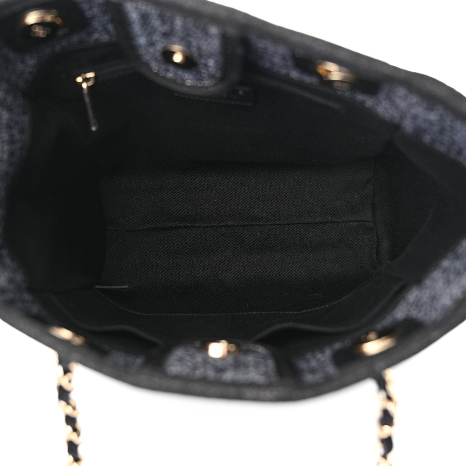 Chanel Lurex Boucle Mini Deauville Tote Black 5 of 11