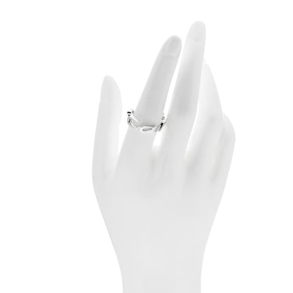 Cartier 18K White Gold Signature Ring 56 7.75 2 of 7