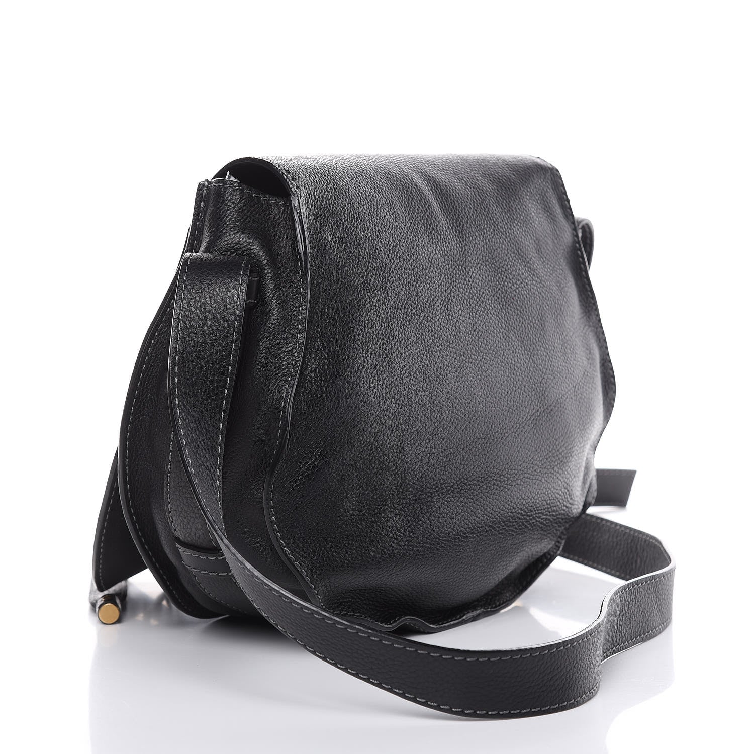Chloe Calfskin Medium Marcie Round Crossbody Bag Black 3 of 13