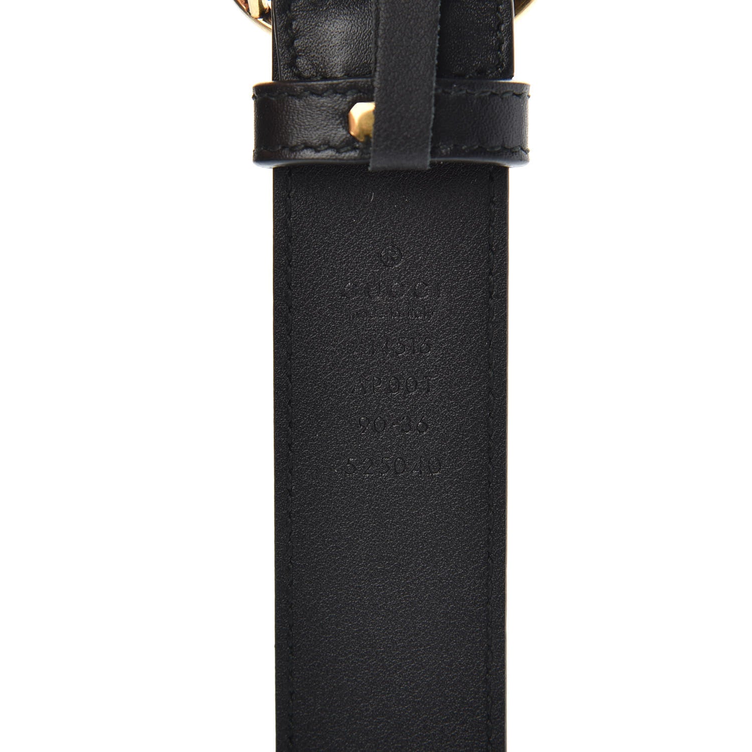 Gucci Calfskin Double G 30mm Belt 90 36 Black 4 of 5