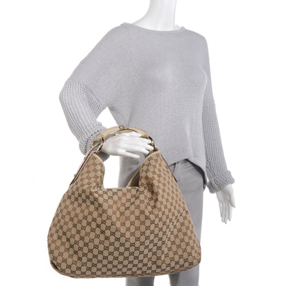 Gucci Monogram Large Horsebit Chain Hobo Off White 2 of 7