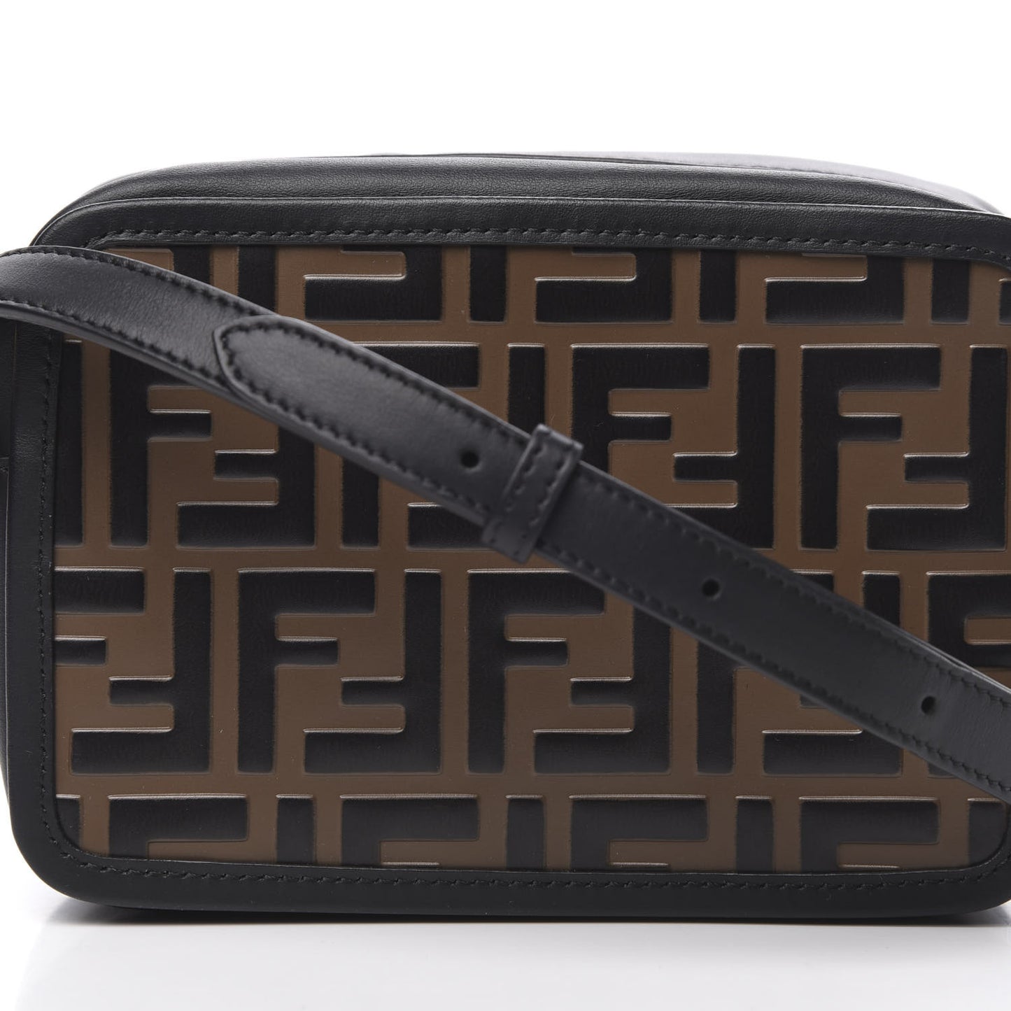 Vitello Century Bi-Color FF 1974 Embossed Mini Camera Case Maya Black