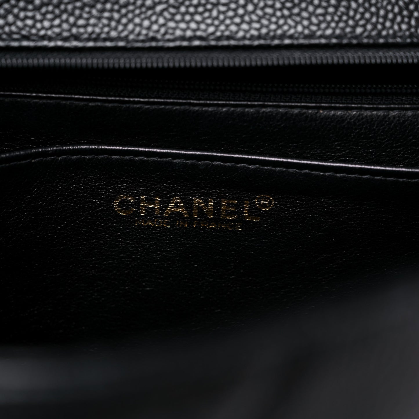Caviar Quilted Jumbo Kelly Flap Black