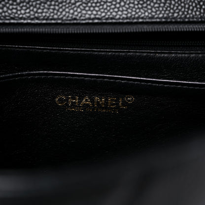 Chanel Caviar Quilted Jumbo Kelly Flap Black 6 of 14