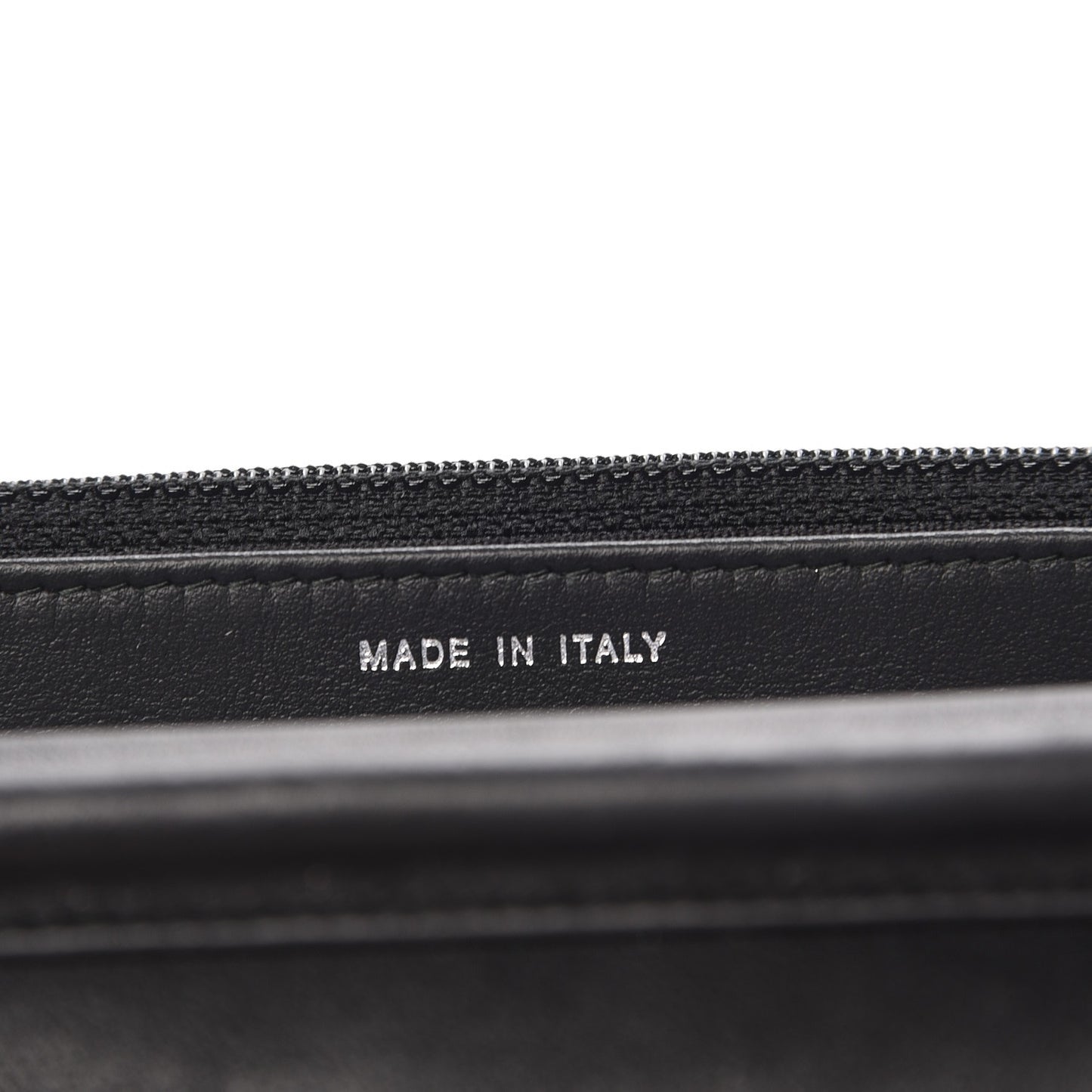Crumpled Calfskin Quilted Wallet On Chain WOC So Black