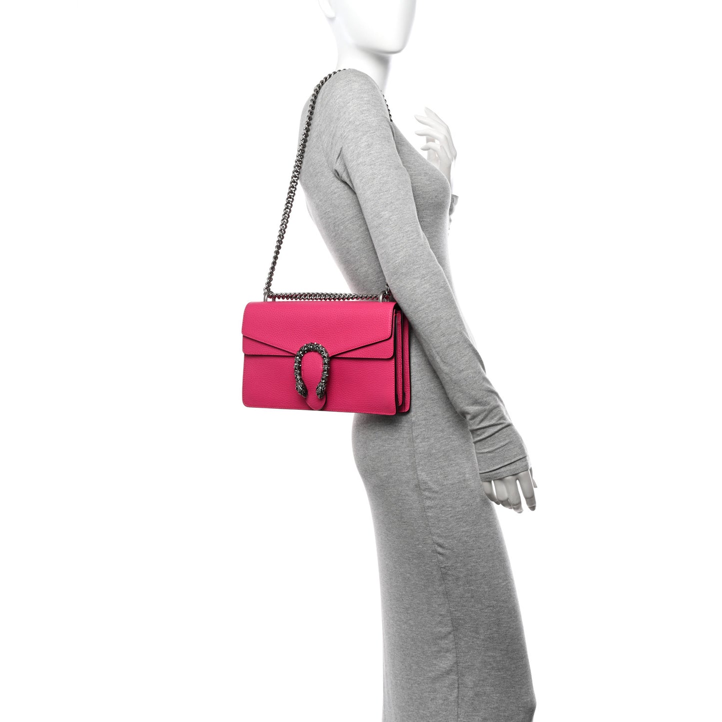 Dollar Calfskin Small Dionysus Shoulder Bag Box Pink