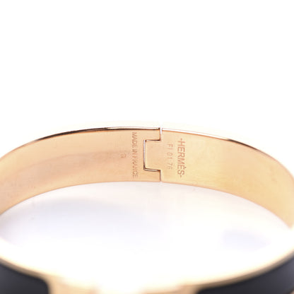 Hermes Enamel Narrow Clic Clac H Bracelet PM Black 4 of 5