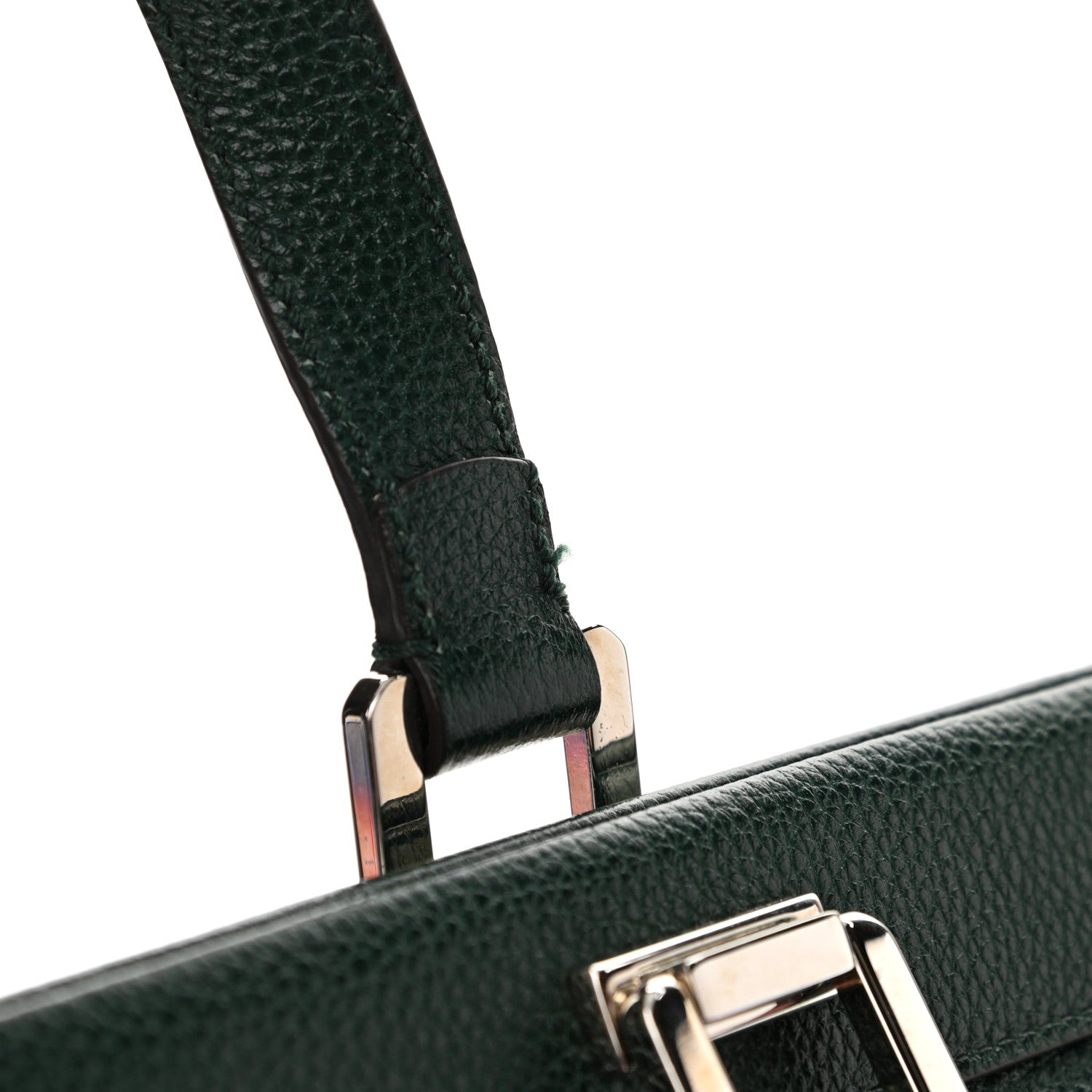 Gucci Grainy Calfskin Small Zumi Top Handle Bag Vintage Green 12 of 12
