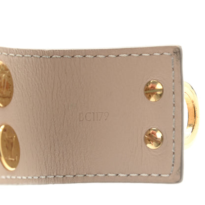 Louis Vuitton Calfskin So LV Cuff Bracelet 17 Beige 6 of 7