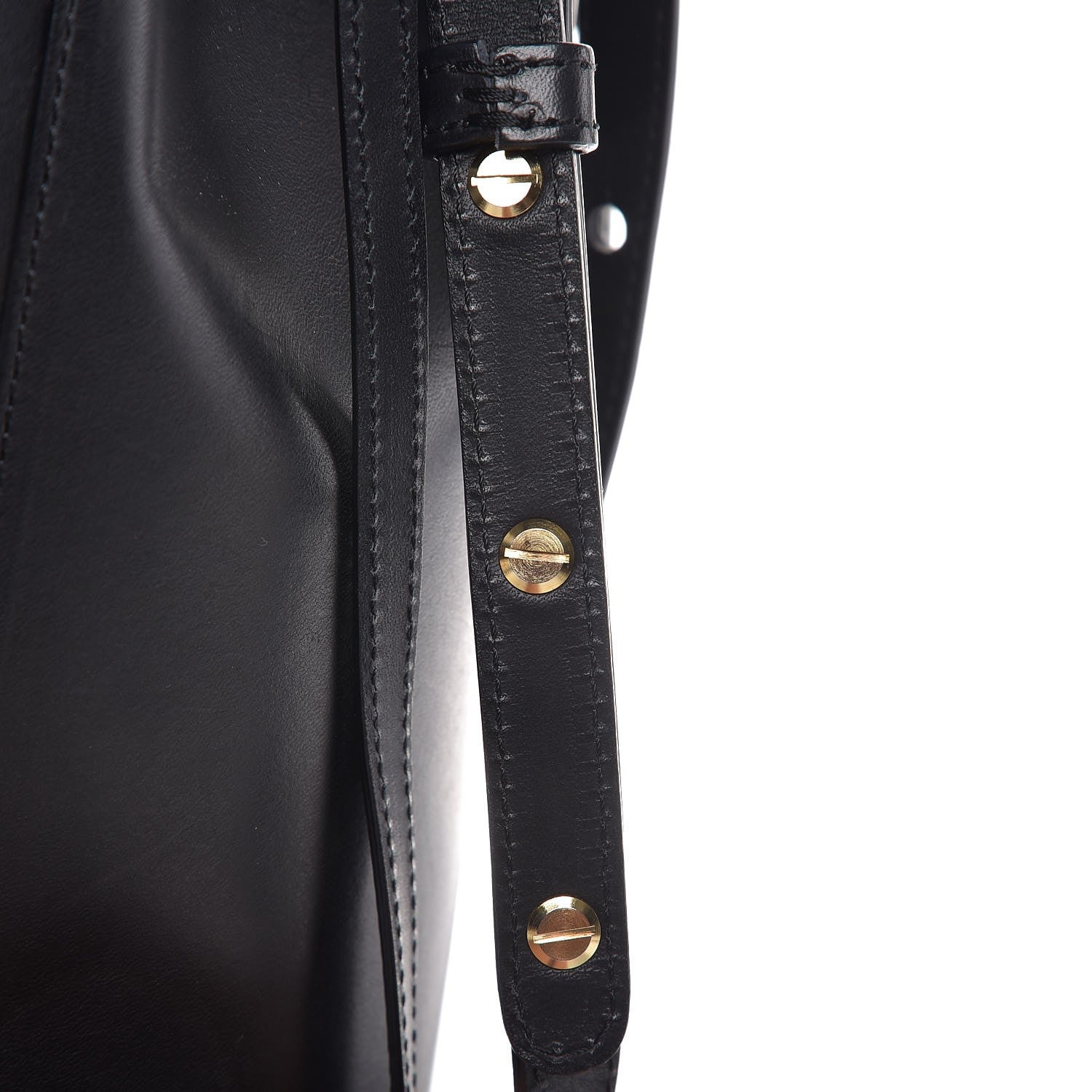 Mansur Gavriel Vegetable Tanned Calfskin Bucket Bag Black Flamma 14 of 28