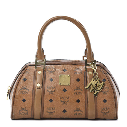 MCM Visetos Boston Bag Cognac 1 of 19