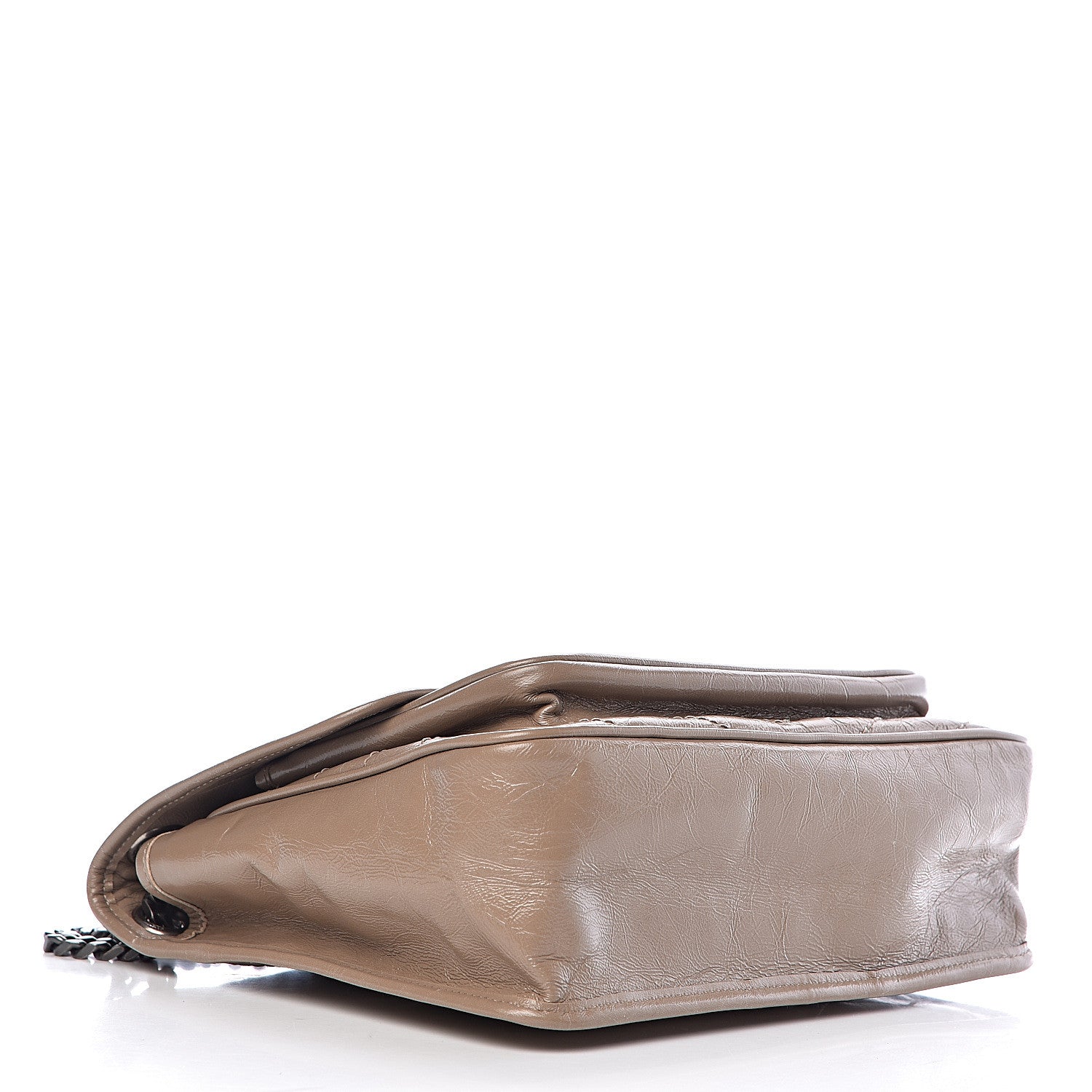 Saint Laurent Crinkled Calfskin Matelasse Monogram Medium Niki Chain Satchel Light Taupe 4 of 10