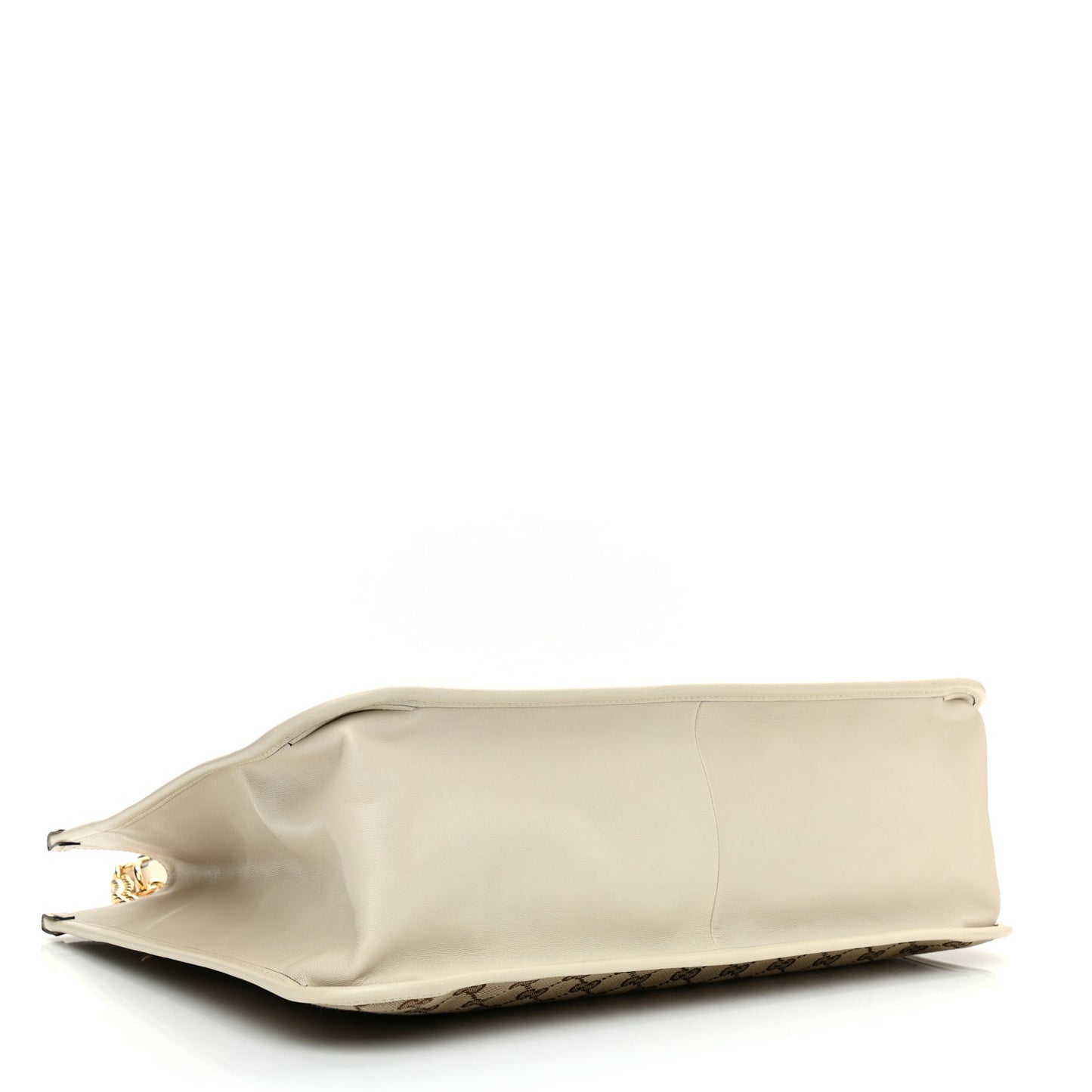 Monogram Calfskin Large Horsebit 1955 Tote Bag Beige Mystic White
