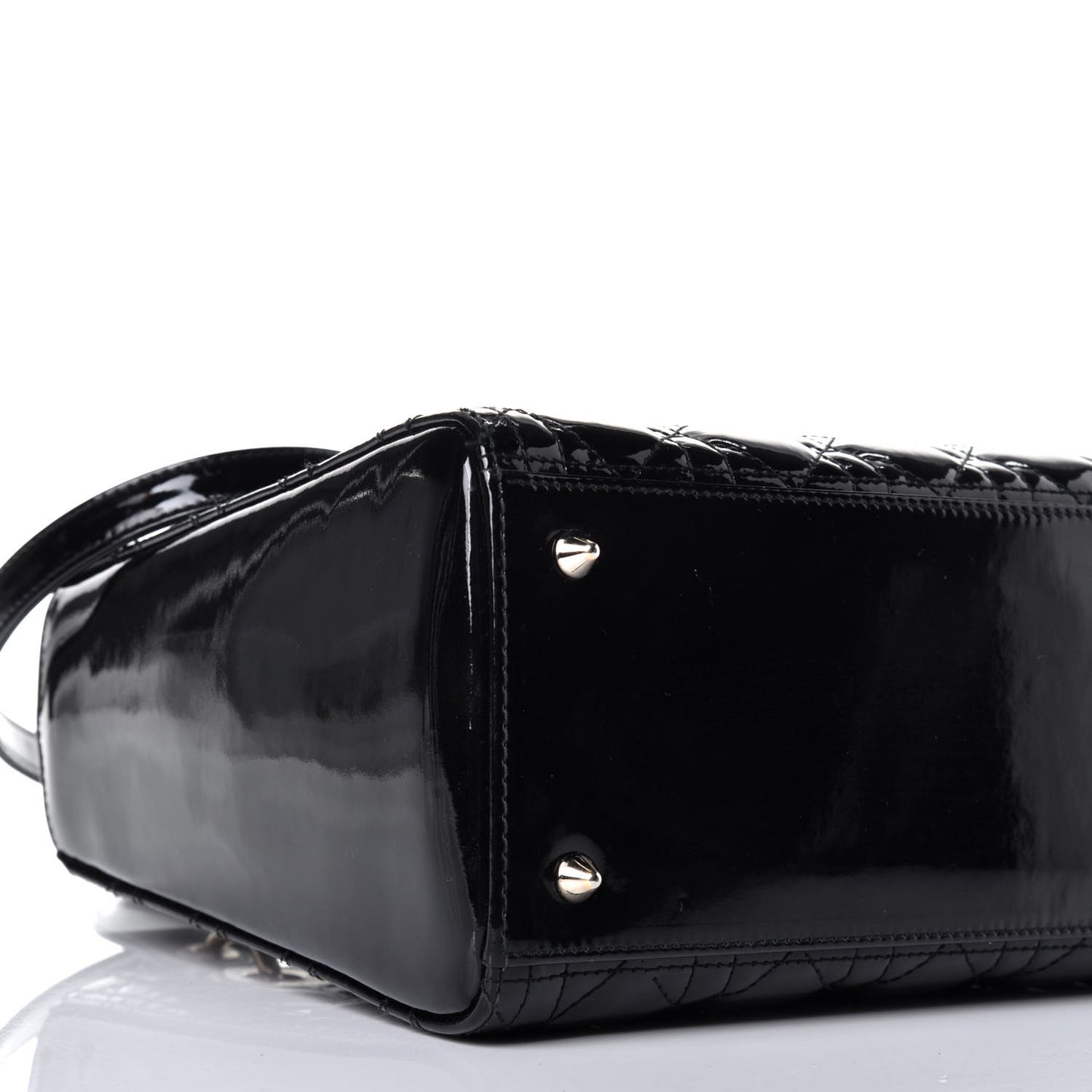 Patent Cannage Medium Lady Dior Black