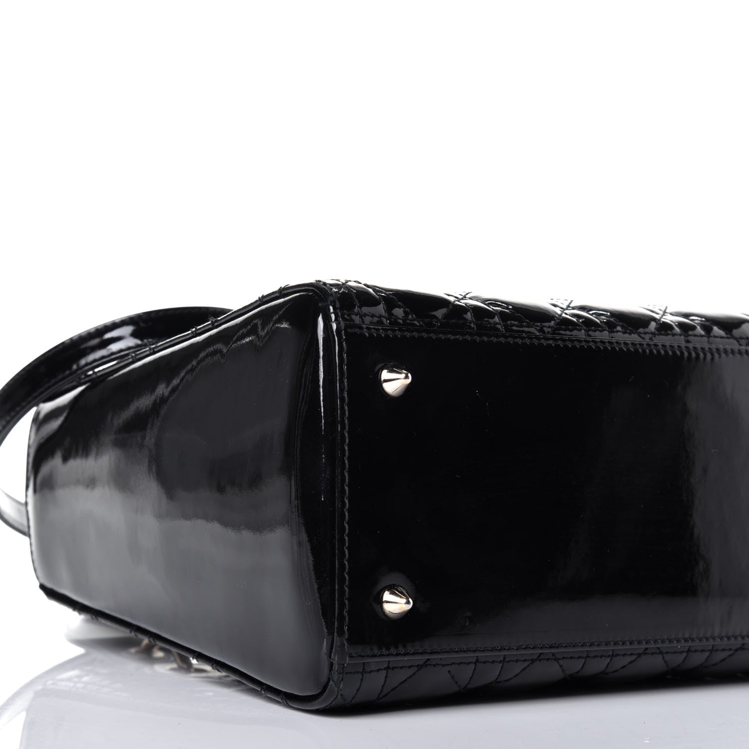 Christian Dior Patent Cannage Medium Lady Dior Black 8 of 9
