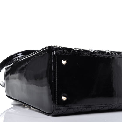 Christian Dior Patent Cannage Medium Lady Dior Black 8 of 9