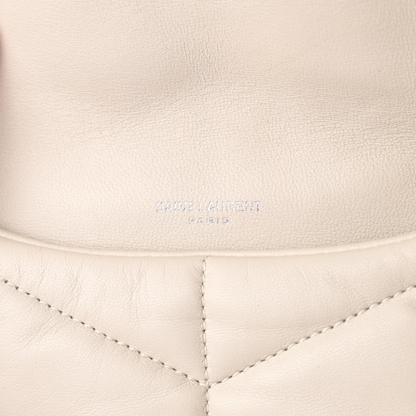 Lambskin Quilted Toy Loulou Puffer Monogram Chain Satchel Crema Soft