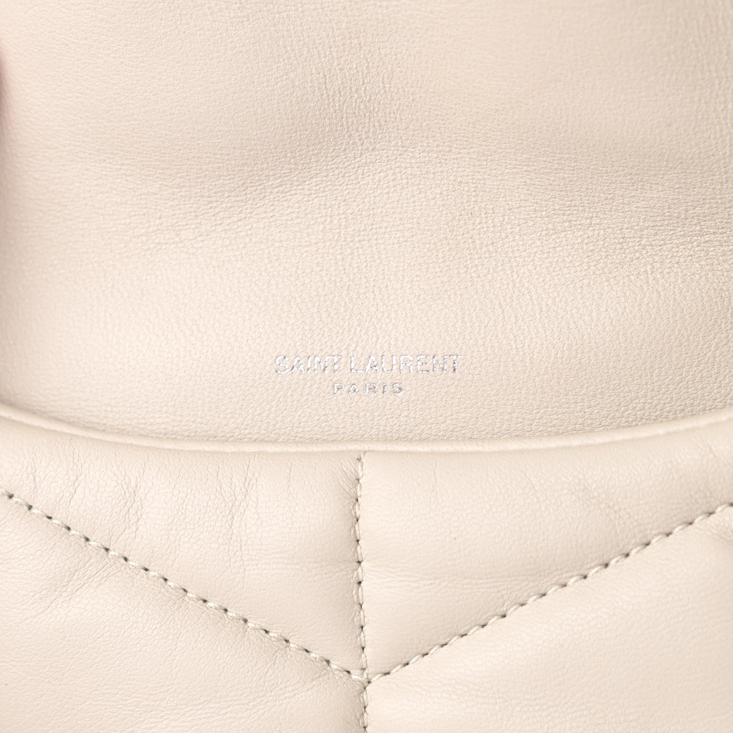 Saint Laurent Lambskin Quilted Toy Loulou Puffer Monogram Chain Satchel Crema Soft 6 of 10