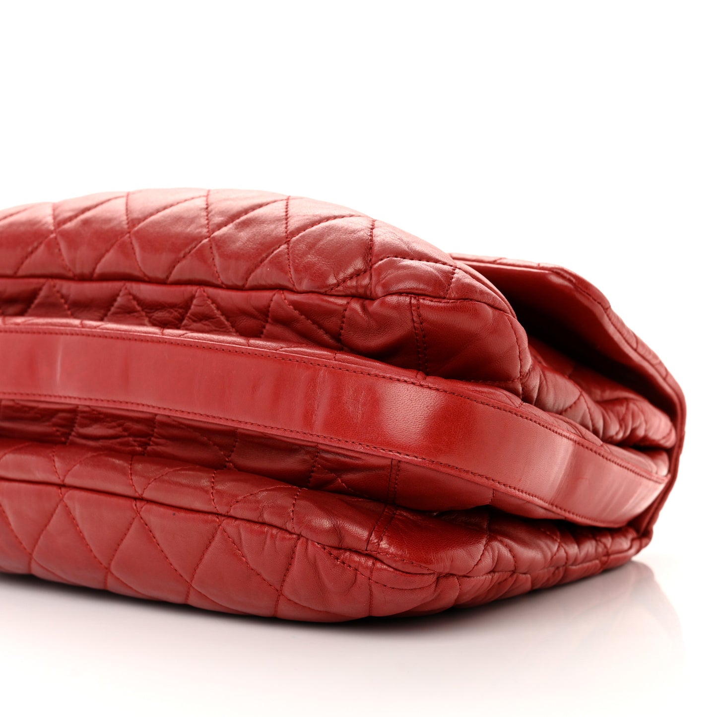 Lambskin Quilted Chanel 3 Maxi Flap Bag Red