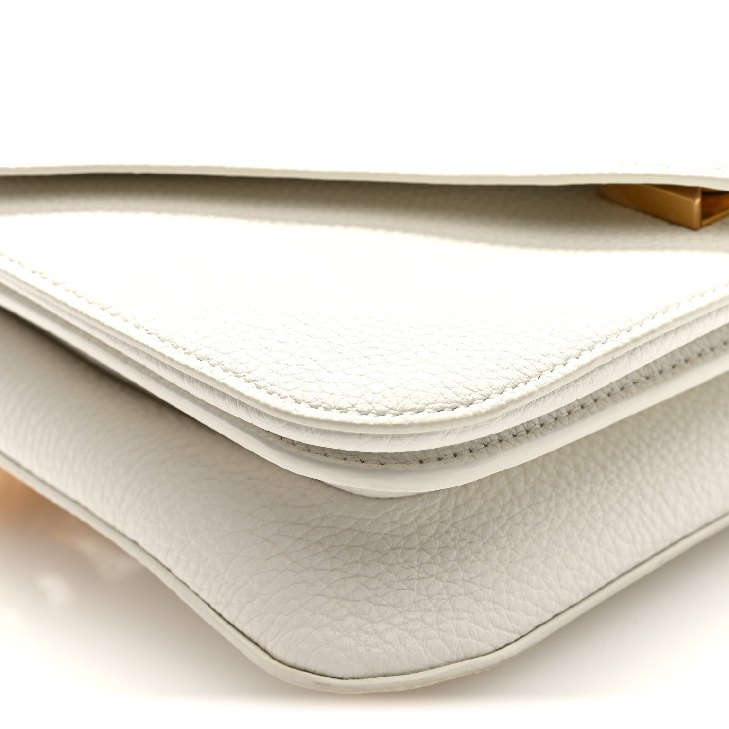 Bottega Veneta Calfskin Mount Envelope Bag White 1784900