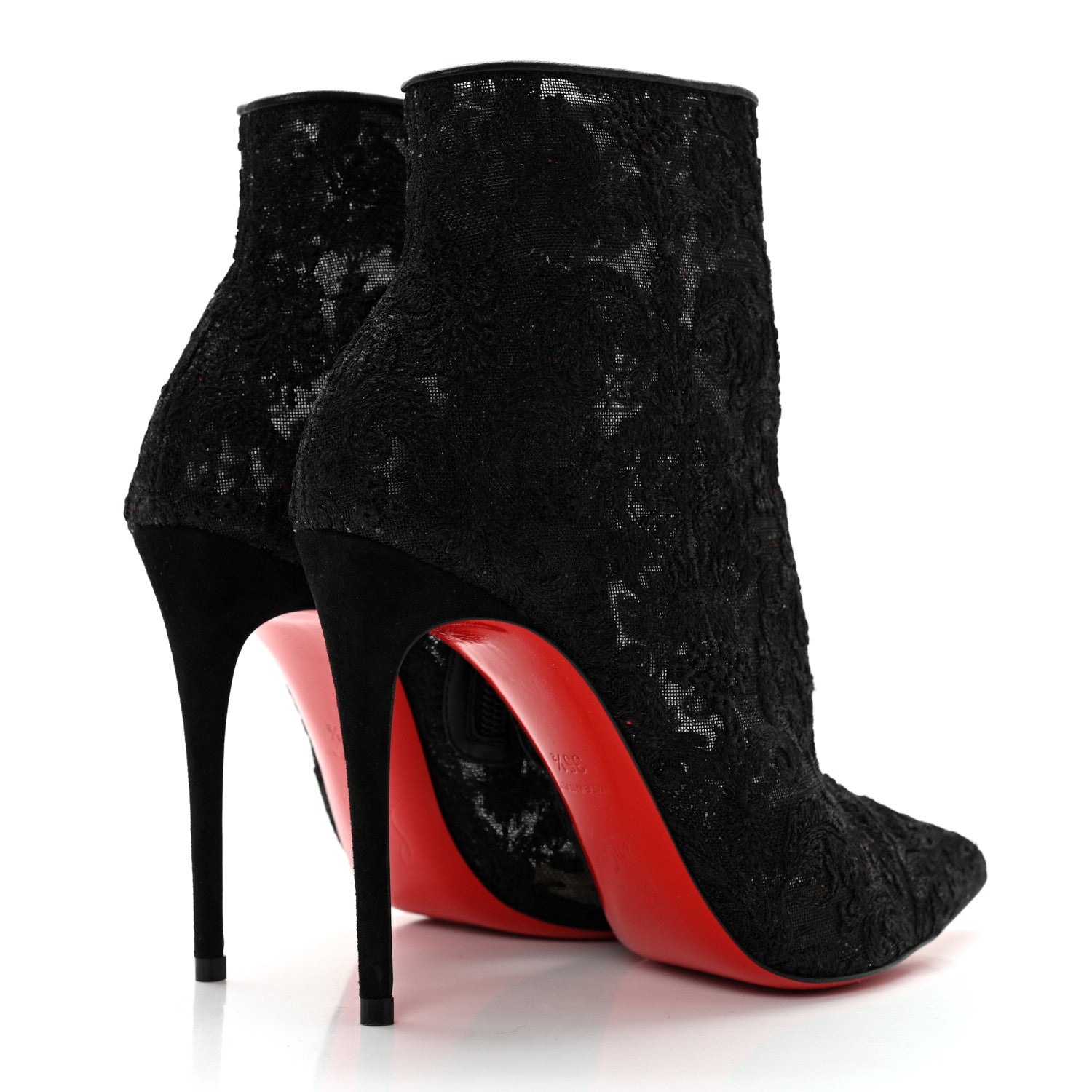 Christian Louboutin Lace Gipsybootie 100 Ankle Boots 35.5 Black 4 of 8
