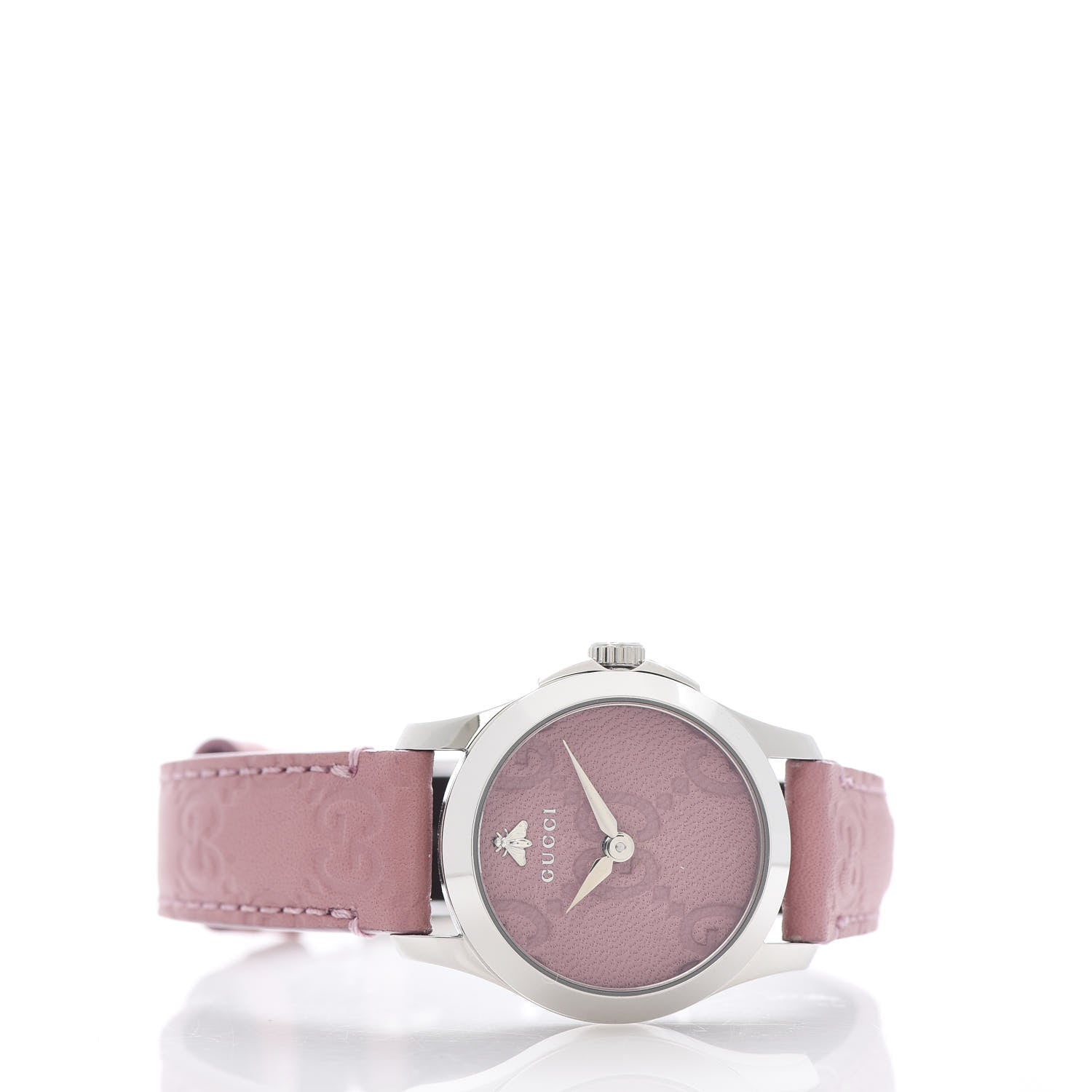 Gucci Stainless Steel Calfskin 27mm G-Timeless Quartz Watch Pink 3 of 5