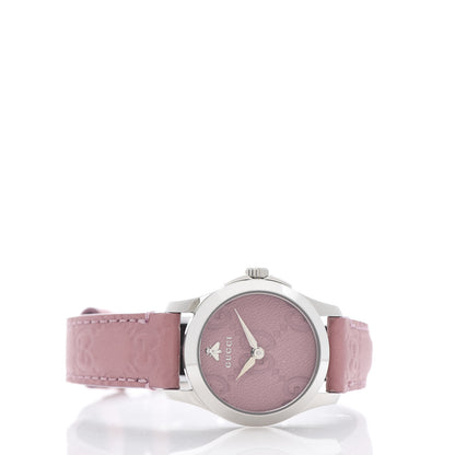 Gucci Stainless Steel Calfskin 27mm G-Timeless Quartz Watch Pink 3 of 5