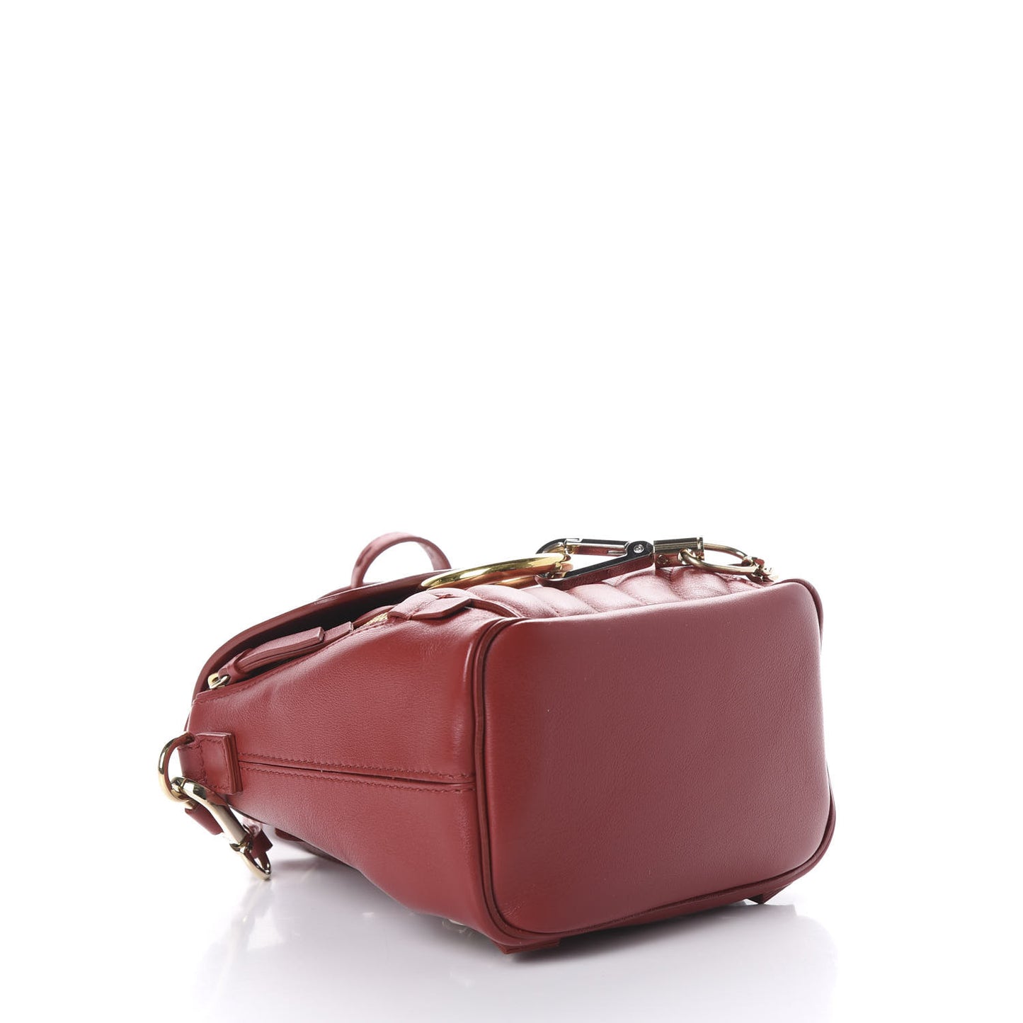 Calfskin Quilted Mini Faye Backpack Dahlia Red