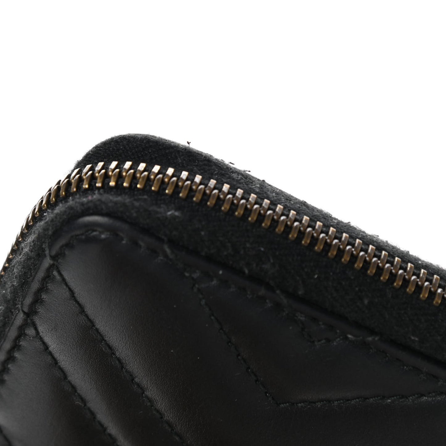 Calfskin Matelasse GG Marmont Zip Around Organizer Wallet Black