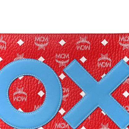 MCM Visetos Year Of The Ox Medium Standing Wristlet Zip Pouch Viva Red 9 of 11