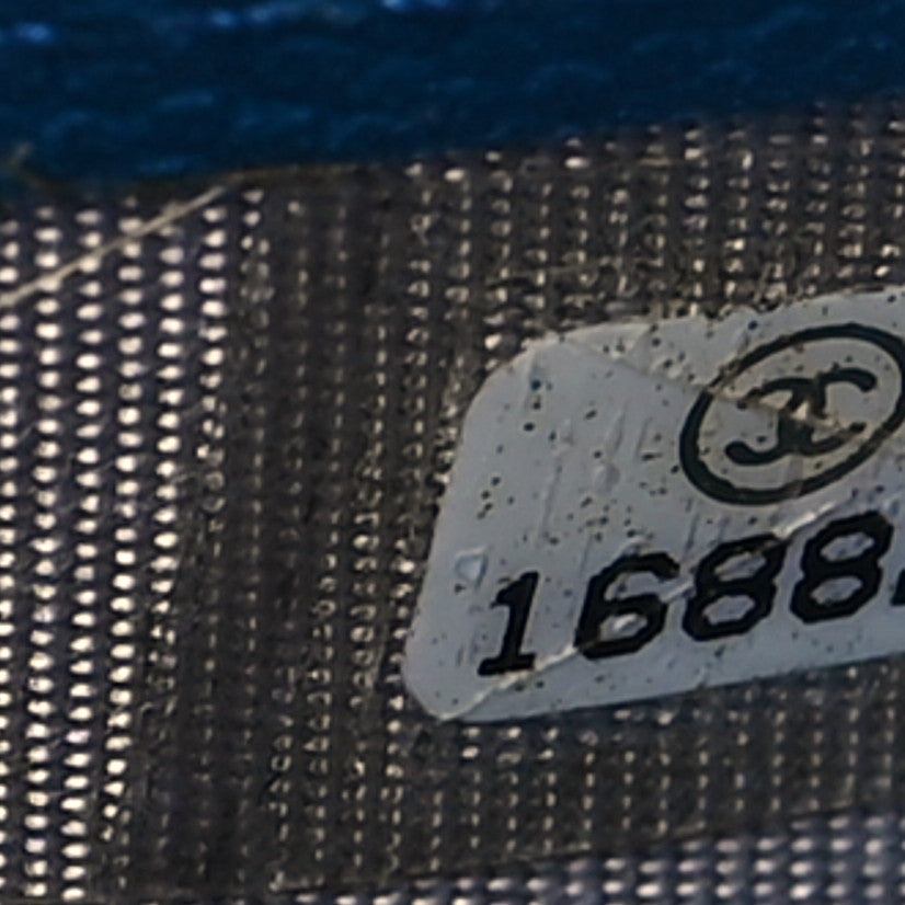 Chanel Caviar Sevruga Wallet on Chain WOC Blue 8 of 11