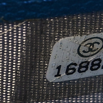 Chanel Caviar Sevruga Wallet on Chain WOC Blue 8 of 11