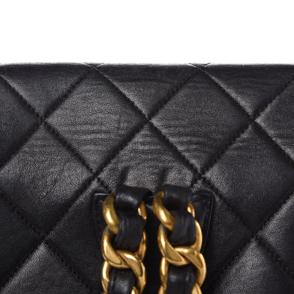 Chanel Lambskin Quilted Drawstring Backpack Black 13 of 18