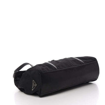 Prada Soft Calfskin Tessuto Nylon Shoulder Bag Black 3 of 13
