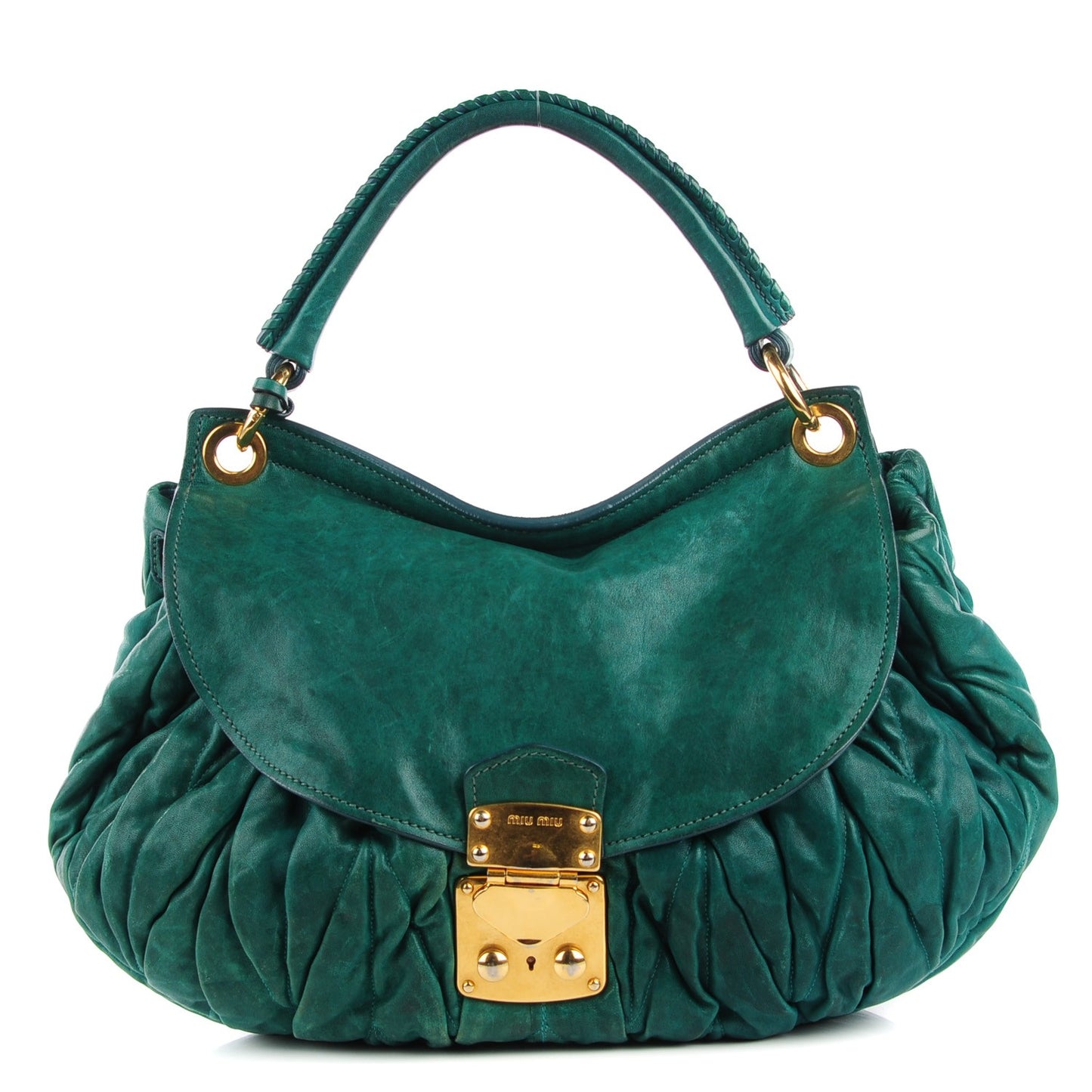 Nappa Matelasse Coffer Hobo Teal