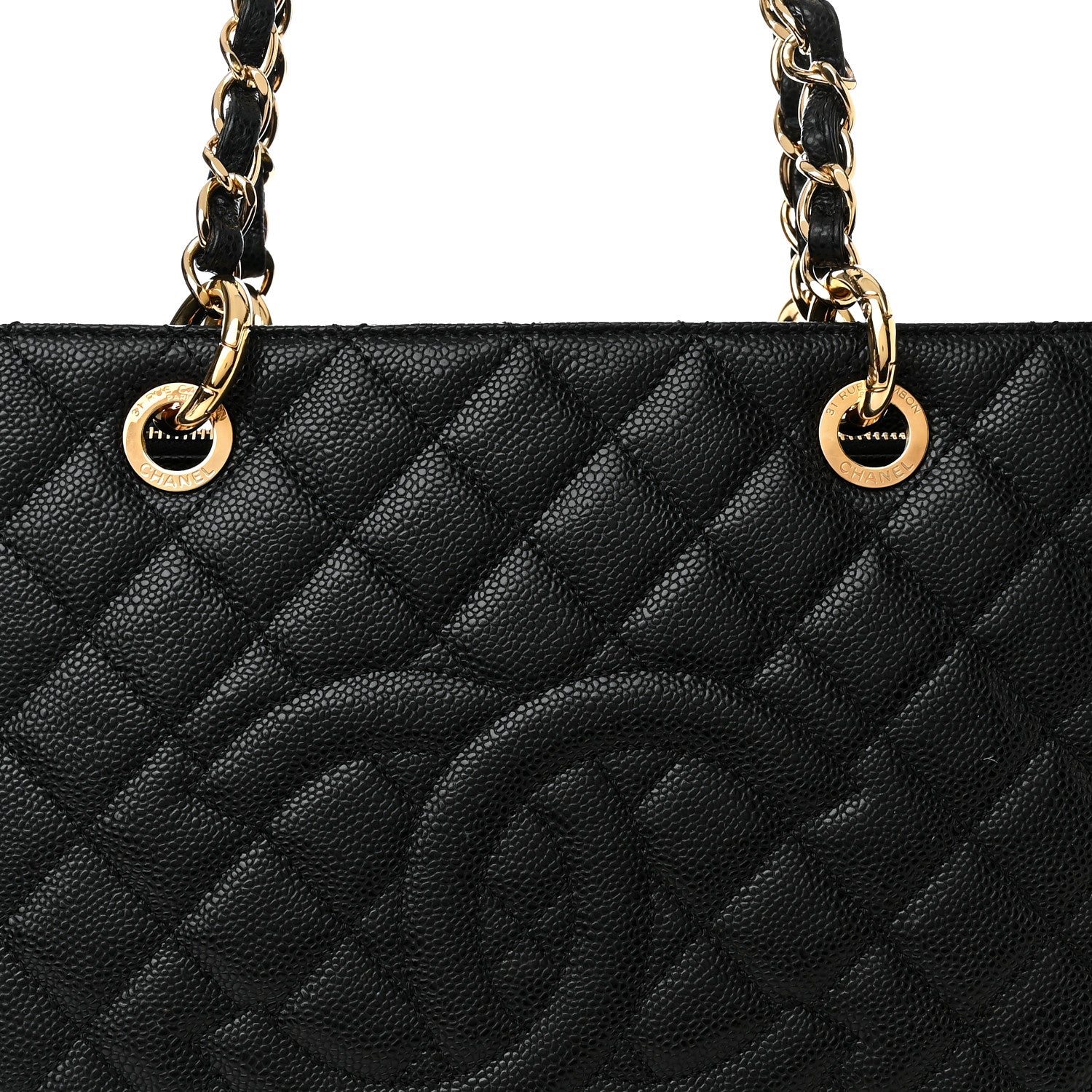 Chanel Caviar Quilted Grand Shopping Tote GST Black 10 of 11