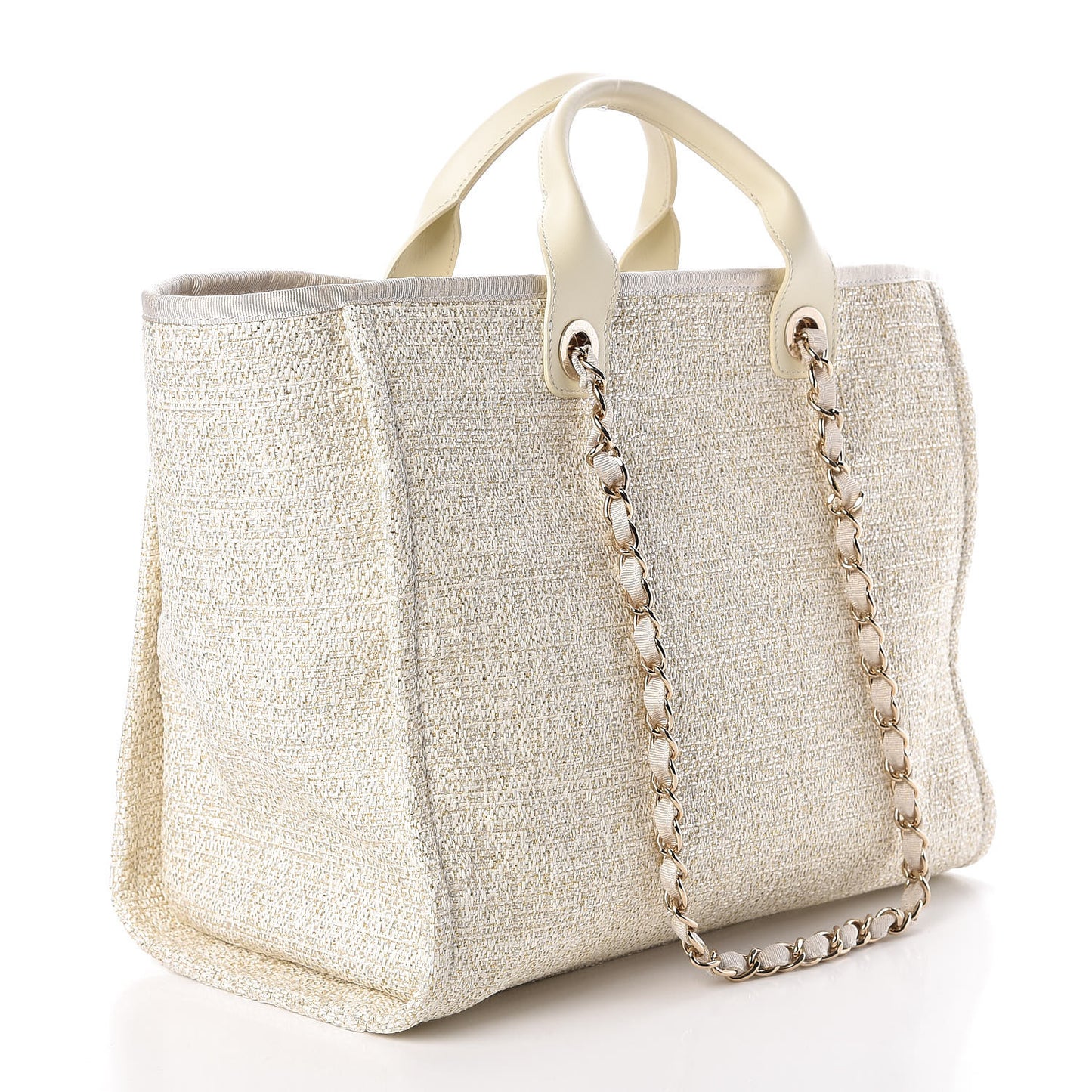 Canvas Large Deauville Tote Ivory