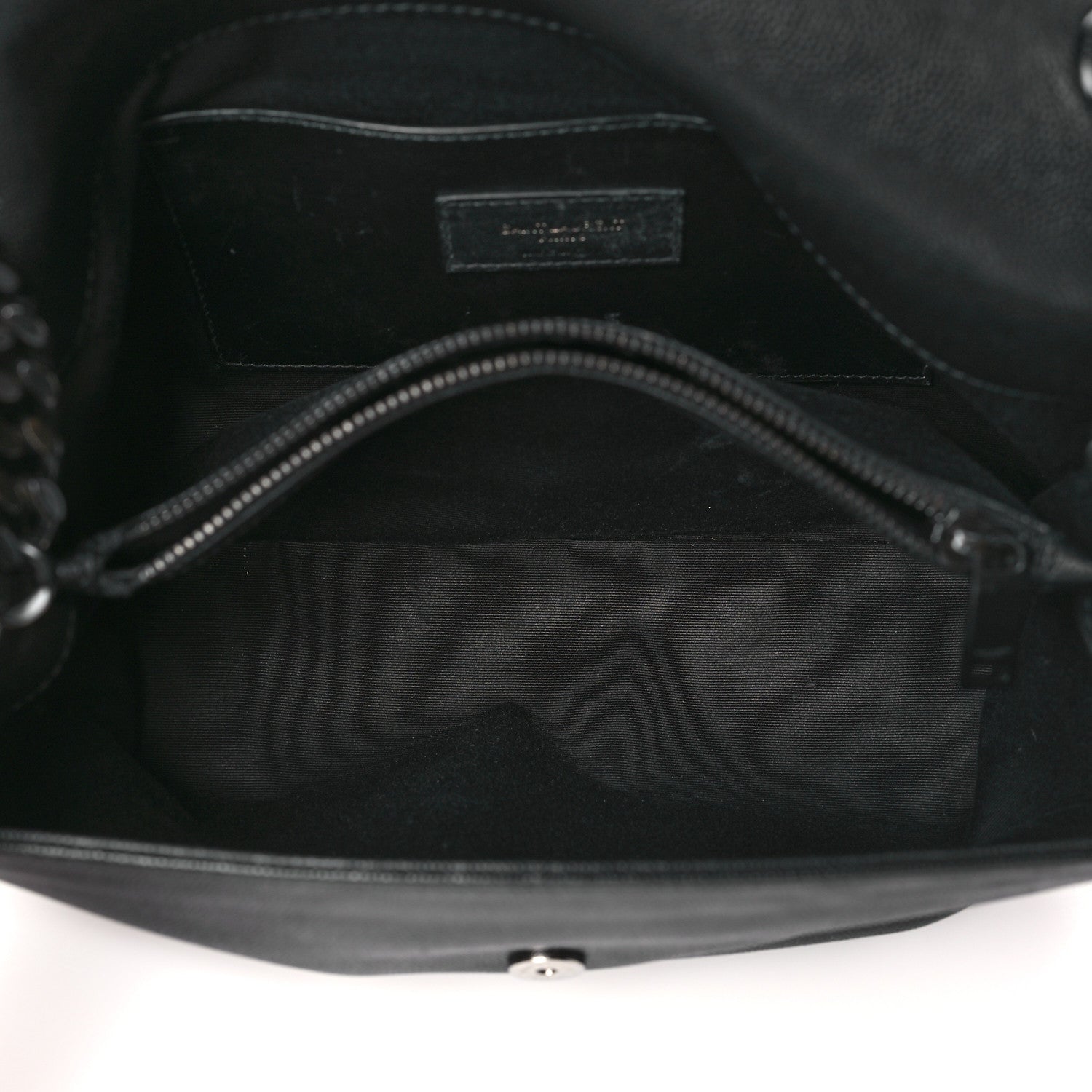 Saint Laurent Grain De Poudre Medium West Hollywood Monogram Fold-Over Black 5 of 11