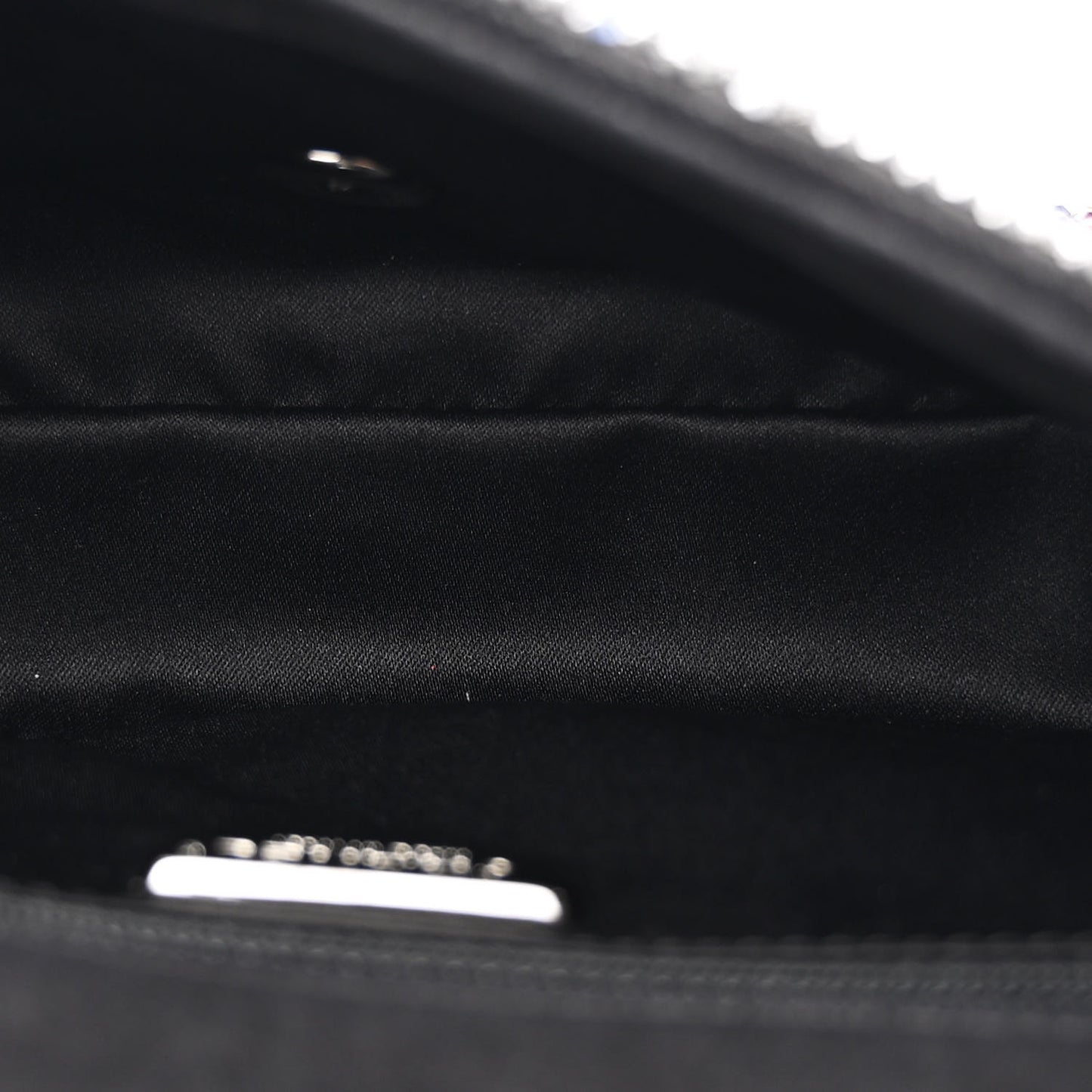 Suede Calfskin Crystal Mini Single Flap Multicolor