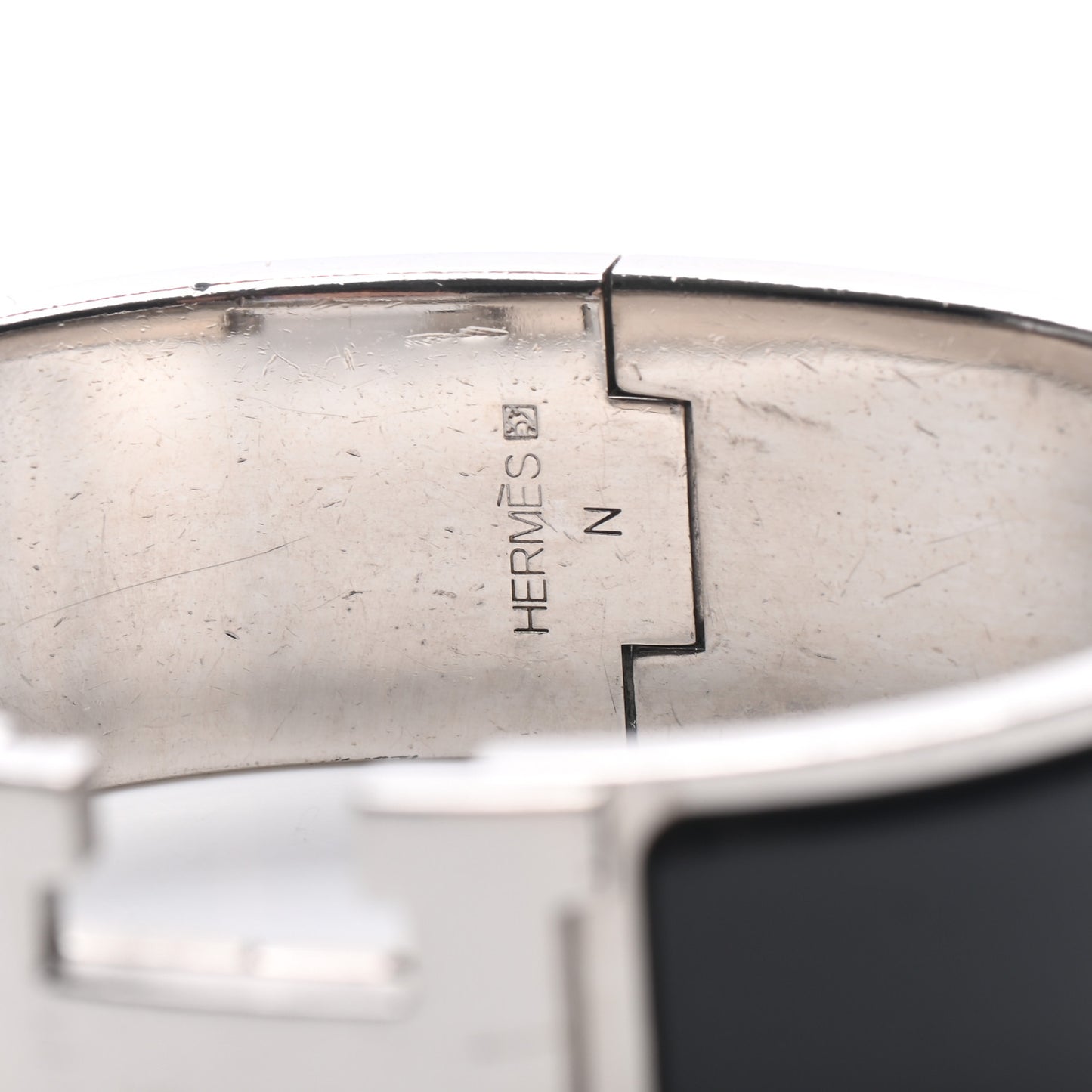 Enamel Wide Clic Clac H Bracelet PM Black